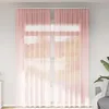 Image de vidaXL Rideaux en voile avec passe-tringles 2 pcs rose rideau en filet rideau transparent voile de fenêtre traitement de 4102200