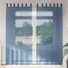 Image de vidaXL Rideaux en voile avec passe-tringles 2 pcs bleu royal rideau en filet rideau transparent voile de fenêtre 4102214