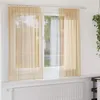 Image de vidaXL Rideaux en voile avec passe-tringles 2 pcs sable rideau en filet rideau transparent voile de fenêtre traitement 4102217