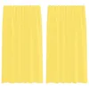 Image de Rideaux en voile - vidaXL - Passe-tringles - Jaune - 140x175 cm - Semi-transparent - 100% polyester - Lavable - 2 pièces