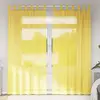 Image de Rideaux En Voile Avec Passe-tringles 2 Pcs Jaune Vidaxl