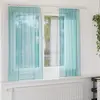 Image de Rideaux En Voile Avec Passe-tringles 2 Pcs Turquoise Vidaxl