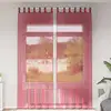 Image de Rideaux En Voile Avec Passe-tringles 2 Pcs Rouge Bordeaux Vidaxl