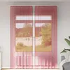 Image de vidaXL Rideaux en voile avec passe-tringles 2 pcs rouge bordeaux rideau en filet rideau transparent voile de fenêtre 4102250
