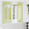 Image de Rideaux En Voile Avec Passants 2 Pcs Vert Pomme Vidaxl