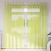 Image de Rideaux En Voile Avec Passants 2 Pcs Vert Pomme Vidaxl