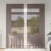 Image de Rideaux En Voile Avec Passants 2 Pcs Marron Vidaxl