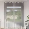 Image de Rideaux En Voile Avec Boucles 2 Pcs Gris Foncé 140x260 Cm Vidaxl