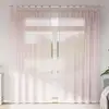 Image de Rideaux En Voile Avec Boucles 2 Pcs Rose Clair 140x245 Cm Vidaxl
