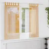 Image de vidaXL Rideaux en voile avec boucles 2 pcs orange 140x140 cm rideau en filet rideau transparent voile de fenêtre 4102281