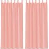 Image de Rideaux En Voile Avec Boucles 2 Pcs Rose 140x245 Cm Vidaxl