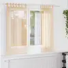Image de Rideaux En Voile Avec Boucles 2 Pcs Sable 140x175 Cm Vidaxl