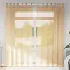Image de Rideaux En Voile Avec Boucles 2 Pcs Sable 140x245 Cm Vidaxl
