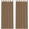 Image de Rideaux En Voile Avec Boucles 2 Pcs Marron Clair 140x260 Cm Vidaxl
