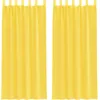 Image de Rideaux En Voile Avec Boucles 2 Pcs Jaune 140x245 Cm Vidaxl