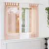 Image de Rideaux En Voile Avec Boucles 2 Pcs Terre Cuite 140x140 Cm Vidaxl