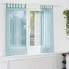 Image de Rideaux En Voile Avec Boucles 2 Pcs Turquoise 140x140 Cm Vidaxl