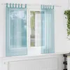 Image de vidaXL Rideaux en voile avec boucles 2 pcs turquoise 140x175 cm rideau en filet rideau transparent voile de fenêtre 4102327
