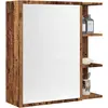 Image de Armoire À Miroir De Salle De Bain Vieux Bois 62,5x20,5x64 Cm Vidaxl