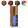 Image de Vidaxl meubles tv avec lumières led 2 pcs vieux bois 30,5x30x102 cm