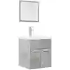 Image de Ensemble De Meubles De Salle De Bain 2 Pcs Gris Béton Vidaxl