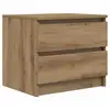 Image de Vidaxl table de chevet chêne artisanal 50x40x43.5 cm bois d’ingénierie