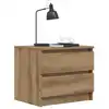 Image de Tables Chevet 2pcs Chêne Artisanal 50x40x43.5cm Bois Ingénierie Vidaxl