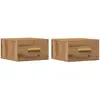 Image de Tables De Chevet Murales 2 Pcs Chêne Artisanal 35x35x20 Cm Vidaxl