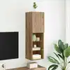 Image de Meuble Tv Avec Lumières Led Chêne Artisanal 30,5x30x102 Cm Vidaxl