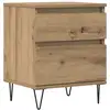 Image de Vidaxl table de chevet chêne artisanal 40x35x50 cm bois d’ingénierie
