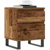 Image de Table De Chevet Vieux Bois 40x35x50 Cm Bois D’ingénierie Vidaxl