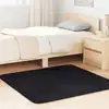 Image de Tapis Shaggy À Poils Longs Navarra Noir 120x120 Cm Polyester Vidaxl