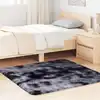 Image de Tapis Shaggy À Poils Longs Navarra Gris Foncé 120x120 Cm Vidaxl