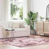 Image de vidaXL Tapis Shaggy à poils longs rose poudré 200x200 cm polyester tapis tapis de chambre tapis moderne tapis de salon 4102881