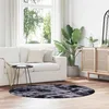 Image de vidaXL Tapis Shaggy à poils longs gris foncé 160x160 cm polyester tapis tapis de chambre tapis moderne tapis de salon 4102912