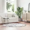 Image de Tapis Shaggy À Poils Longs Navarra Gris Argenté 160x160 Cm Vidaxl