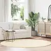 Image de Tapis Shaggy À Poils Longs Navarra Crème 200x200 Cm Polyester Vidaxl