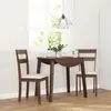Image de Chaises À Manger Coussins 2 Pcs Marron Bois Massif Caoutchouc Vidaxl