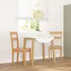 Image de Chaises À Manger 2 Pcs Bois Massif Naturel Caoutchouc Vidaxl