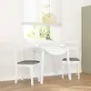 Image de Chaises À Manger Coussins 2 Pcs Blanc Bois Massif Caoutchouc Vidaxl