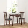 Image de Chaises À Manger Coussins 2 Pcs Marron Bois Massif Caoutchouc Vidaxl