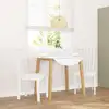 Image de Chaises À Manger 2 Pcs Blanc Bois Massif Caoutchouc Vidaxl