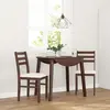Image de Chaises À Manger Coussins 2 Pcs Marron Bois Massif Caoutchouc Vidaxl
