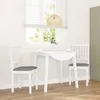 Image de vidaXL Chaises à manger coussins 2 pcs blanc bois massif caoutchouc chaise à dîner chaise chaise de salon chaises à 4102429