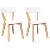 Image de Vidaxl chaises à manger 2 pcs bois massif caoutchouc