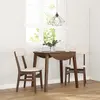 Image de Chaises À Manger Coussins 2 Pcs Marron Bois Massif Caoutchouc Vidaxl