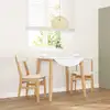 Image de Chaises À Manger Coussins 2 Pcs Bois Massif Caoutchouc Vidaxl