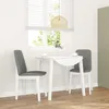 Image de vidaXL Chaises à manger coussins 2 pcs blanc bois massif caoutchouc chaise à dîner chaise chaise de salon chaises à 4102446