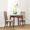 Image de Chaises À Manger Coussins 2 Pcs Marron Bois Massif Caoutchouc Vidaxl
