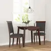 Image de Chaises À Manger Coussins 2 Pcs Marron Bois Massif Caoutchouc Vidaxl